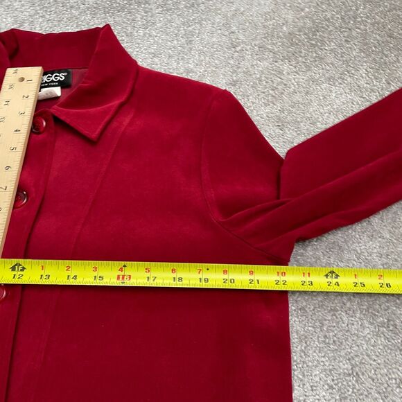 Briggs New York Shaket Shirt Jacket Womens Large Red Button Up Casual Workwear. - Picture 7 of 10